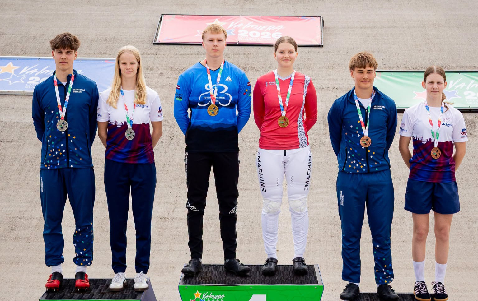 Ratnieks un Pedraudze Valmierā uzvar Latvijas Jaunatnes olimpiādes BMX sacensībās