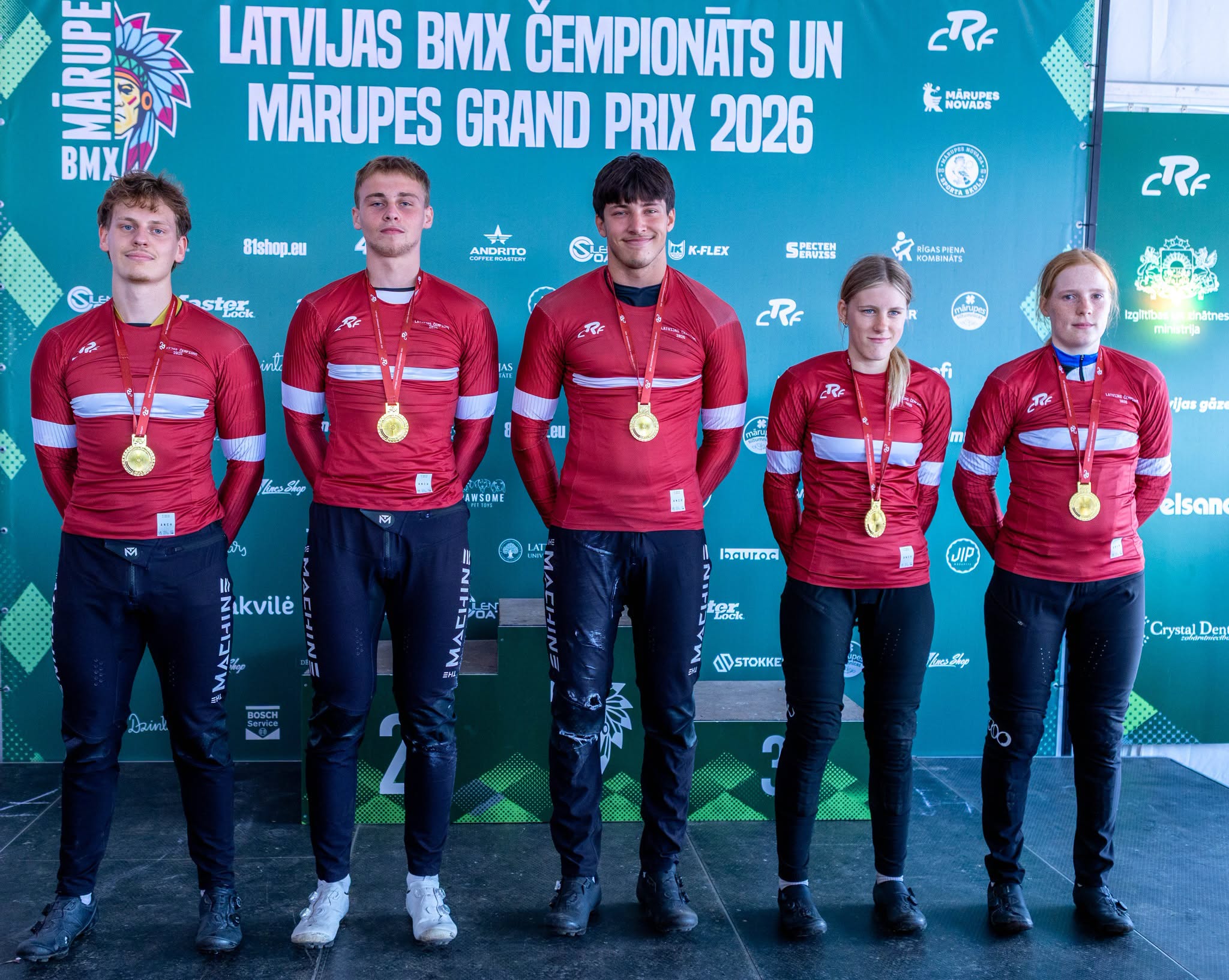 Mārupē izcili sarīkotās sacensībās noskaidroti BMX Latvijas čempioni